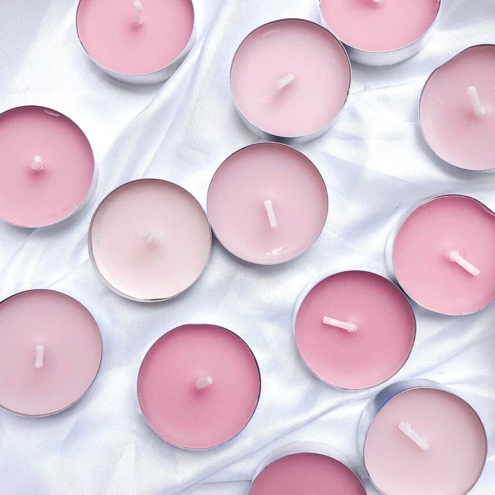 Handmade Pink Vanilla Soy Wax Tealight Collection 25 Pieces